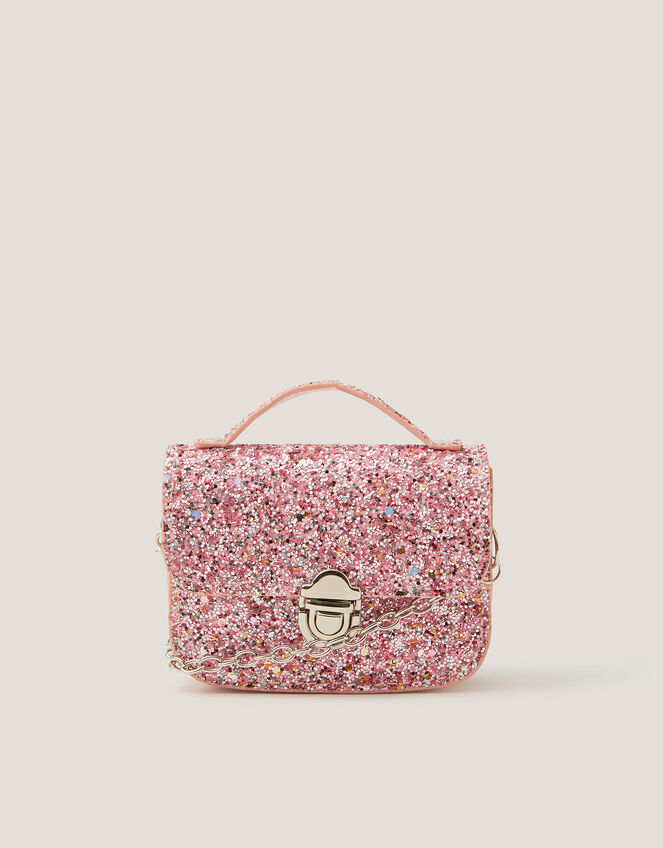 Mini Glitter Satchel Bag, , large