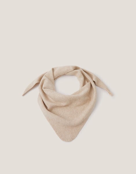 Fae Knitted Neckerchief, Natural (NEUTRAL), large