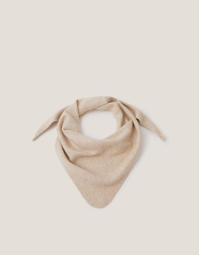 Fae Knitted Neckerchief, Natural (NEUTRAL), large
