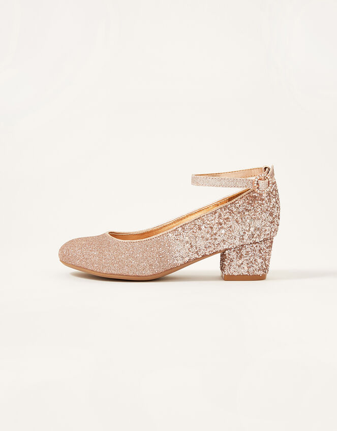 Ombre Glitter Heels, Gold (ROSE GOLD), large