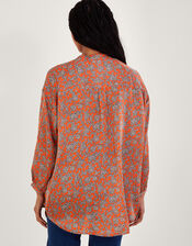 One Hundred Stars Print Darcy Shirt, Orange (ORANGE), large