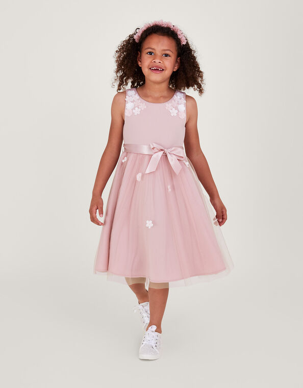 Layla 3D Scuba Dress, Pink (PINK), large