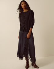 Faye Button Cardigan, Black (BLACK), large