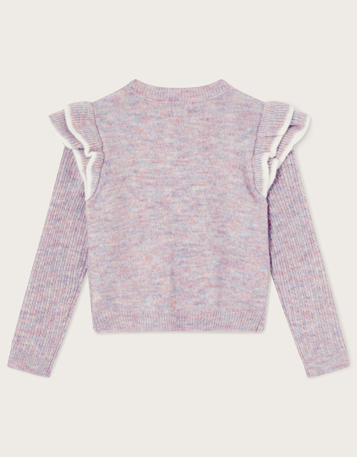 Double Frill Cable Bolero Cardigan Pink