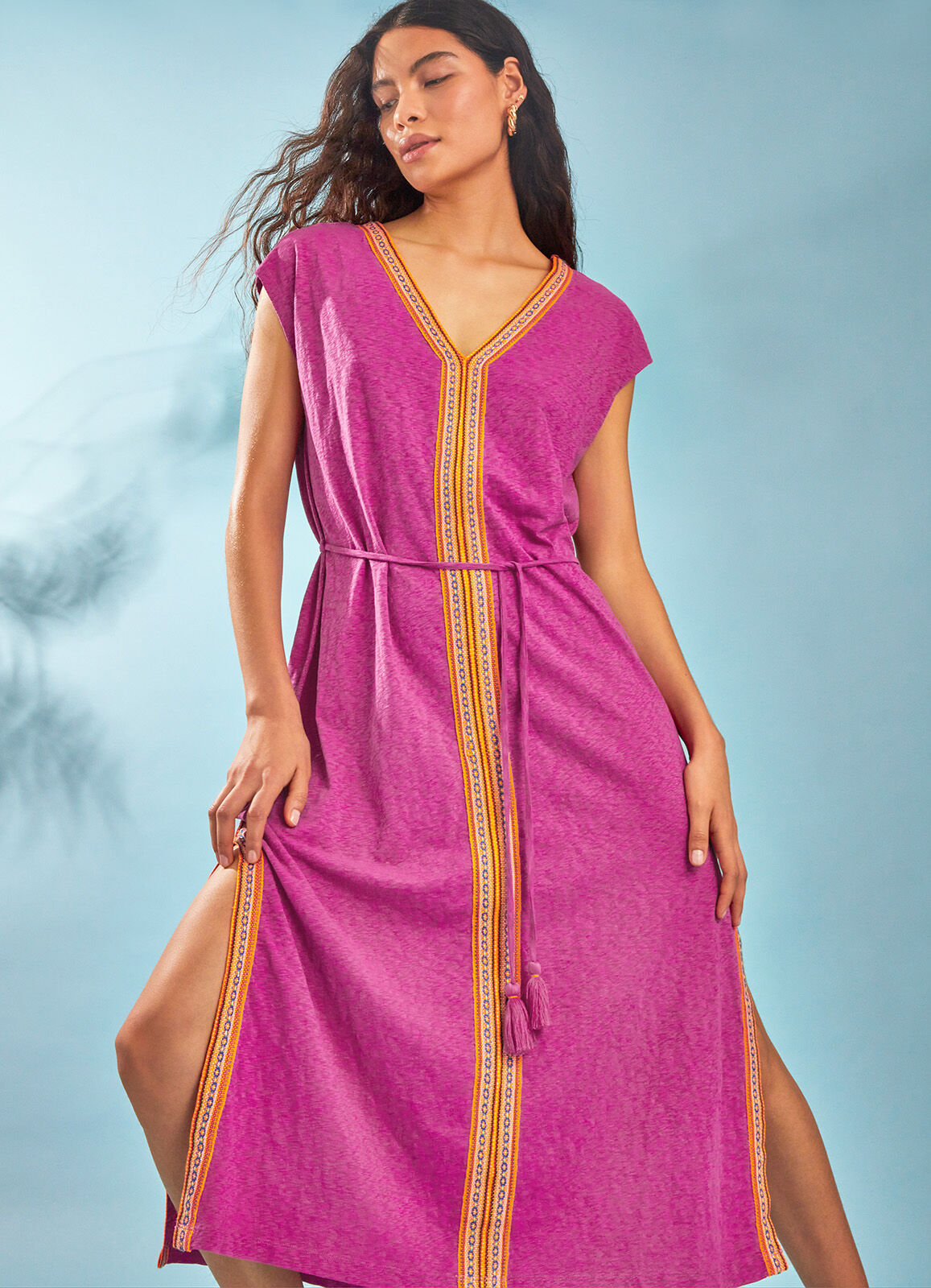 Jersey kaftan top