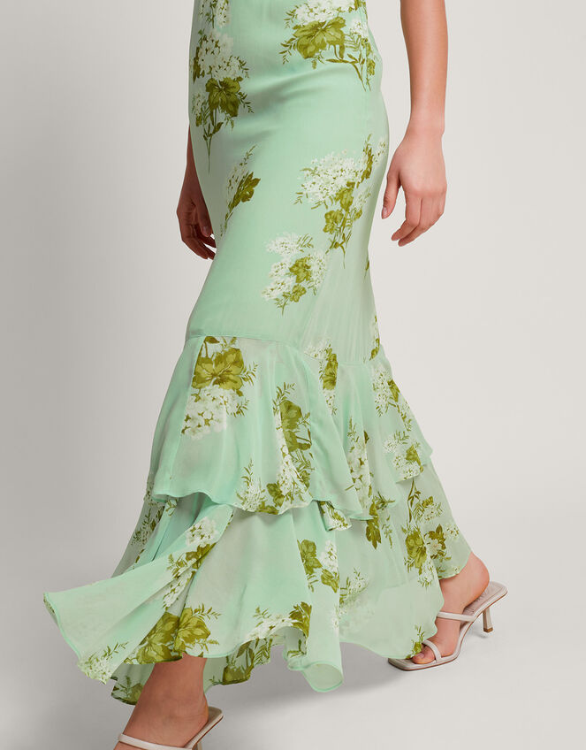 Rowena Ruffle Dress, Green (GREEN), large