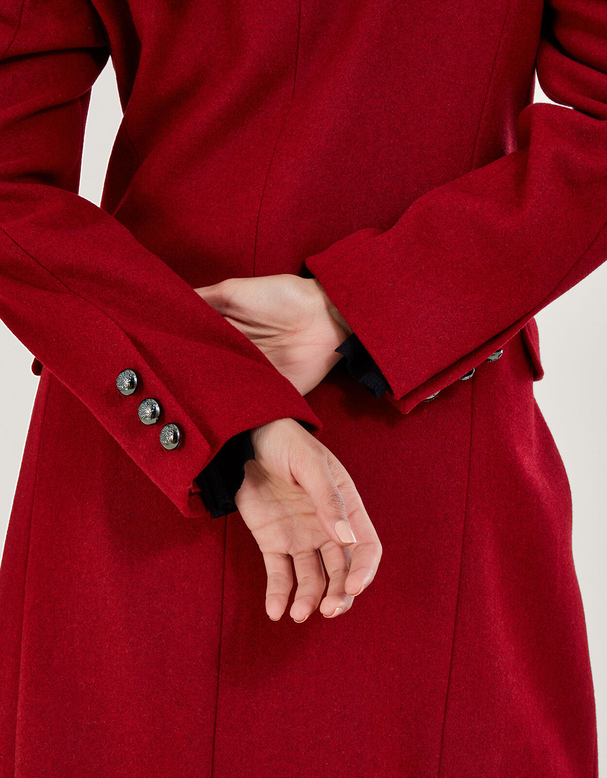 Daria Double Breasted Coat Red
