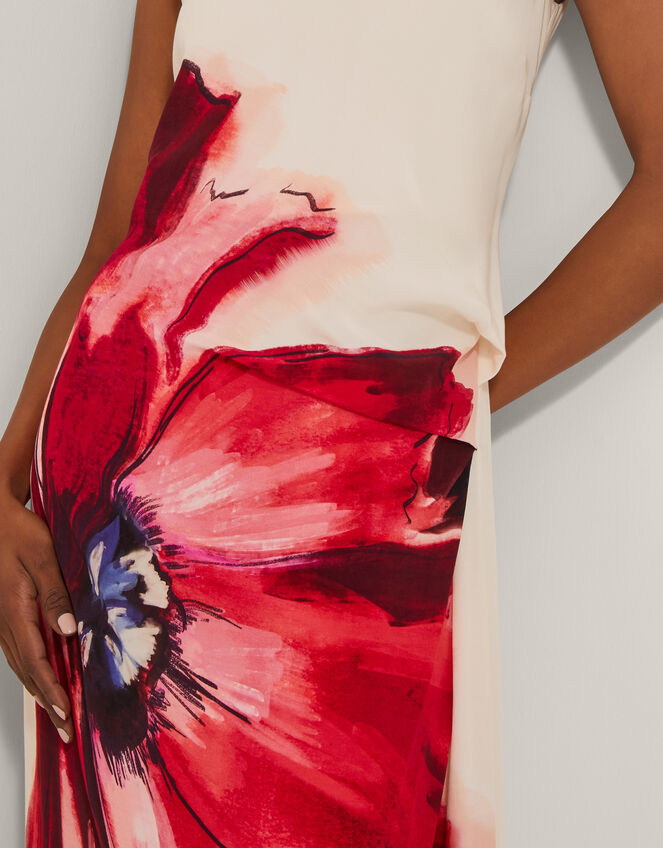 Marinna Sleeveless Floral Maxi Dress, Ivory (IVORY), large