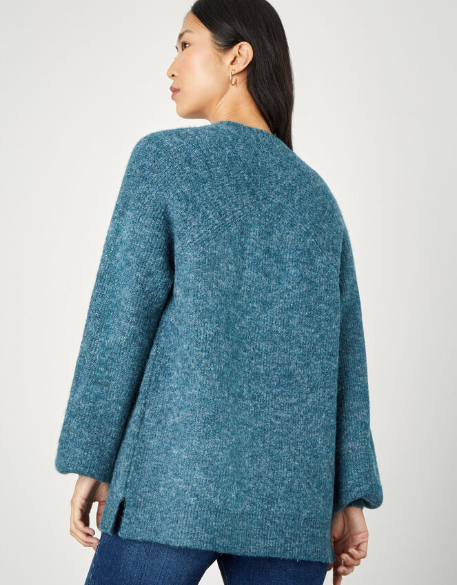 Freya Cosy Cardigan, Teal (TEAL), large