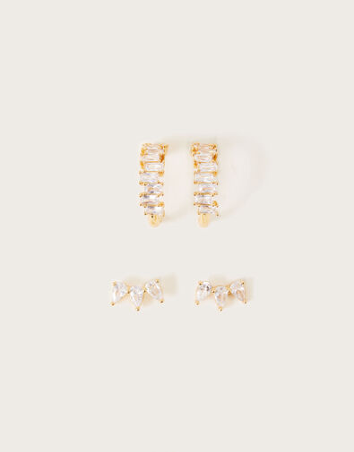 Crystal Hoop and Stud Earring Set of Two, , large