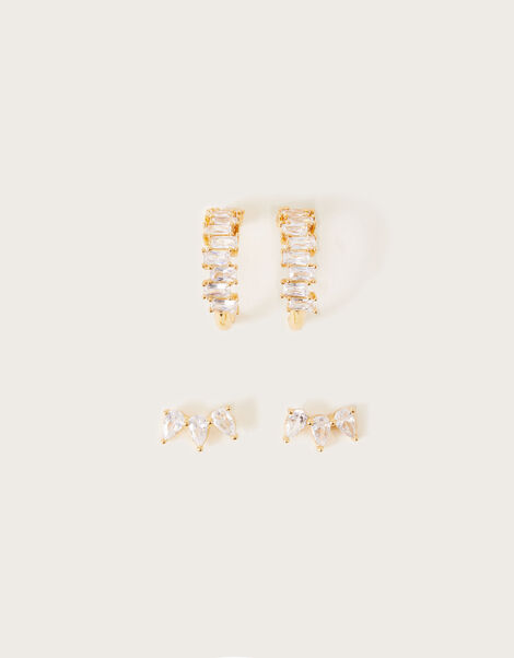 Crystal Hoop and Stud Earring Set of Two, , large