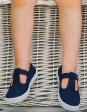 Hampton Canvas Nantucket Plimsolls, Blue (NAVY), large