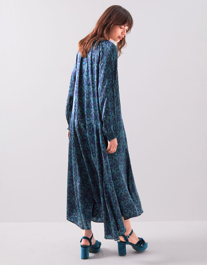 East Bridget Print Long Sleeve Maxi Dress, Teal (TEAL), large