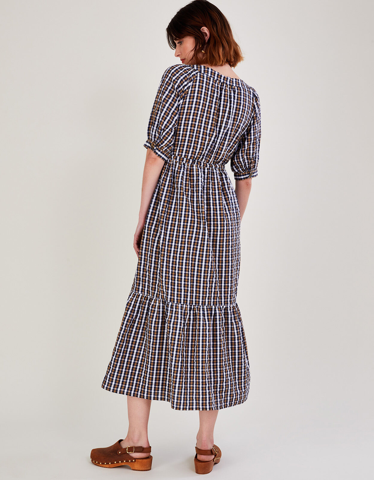 Monsoon check dress best sale