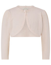 Baby Fluffy Collar Soft Knit Cardigan, Pink (PINK), large