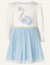 Baby Swan Disco Dress, Blue (BLUE), large