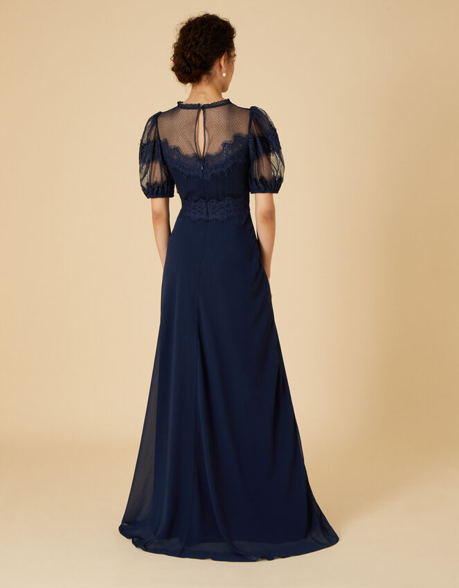 Debbie Chantilly Lace Dress, Blue (NAVY), large