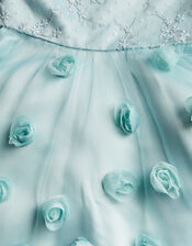 Ivy 3D Rose High Low Dress, Green (GREEN), large