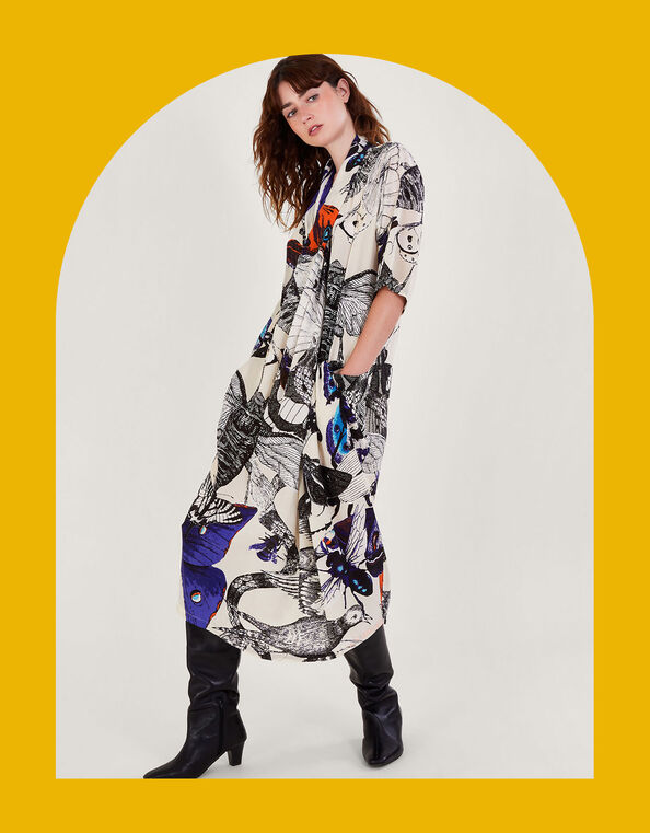 One Hundred Stars Rachel Print Dress, Multi (MULTI), large