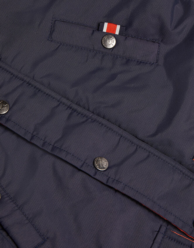 Longline Pocket Parka with Hood, Blue (NAVY), large