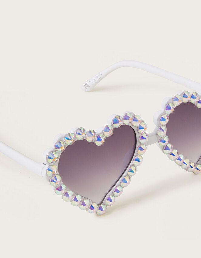 Rhinestone Heart Sunglasses, , large