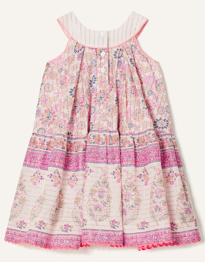 Baby Woodblock Print Dress, Purple (LILAC), large