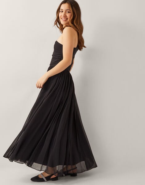 Texas One-Shoulder Prom Dress, Black (BLACK), large
