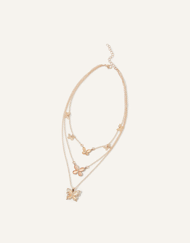 Layered Butterfly Necklace, , large