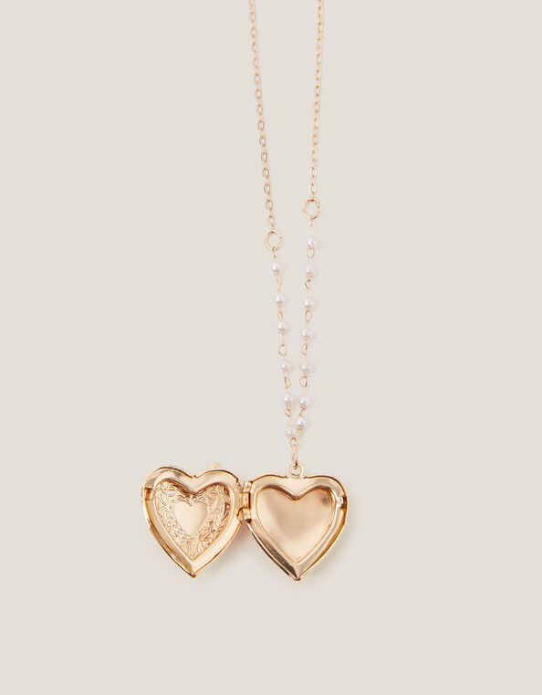 Unicorn Heart Locket Necklace, , large