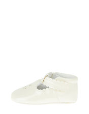 Patent Cutwork Booties, Ivory (IVORY), large