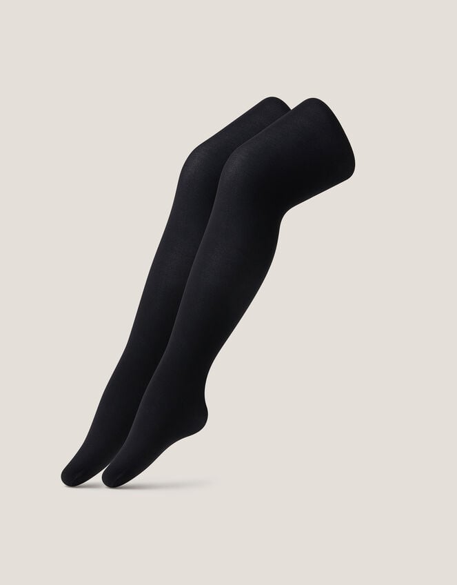2-Pack 40 Denier Tights, Black (BLACK), large