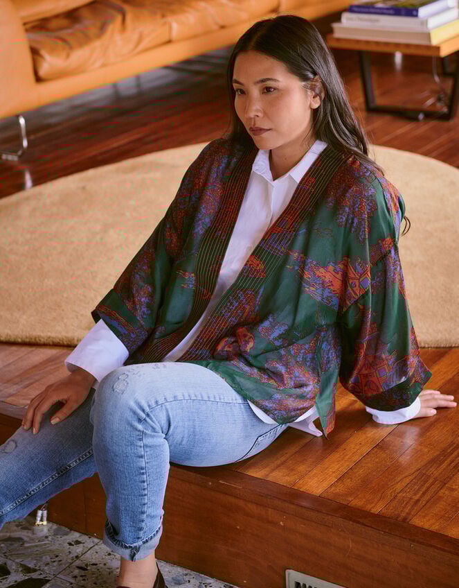 One Hundred Stars Pagoda Forest Kimono Jacket, , large