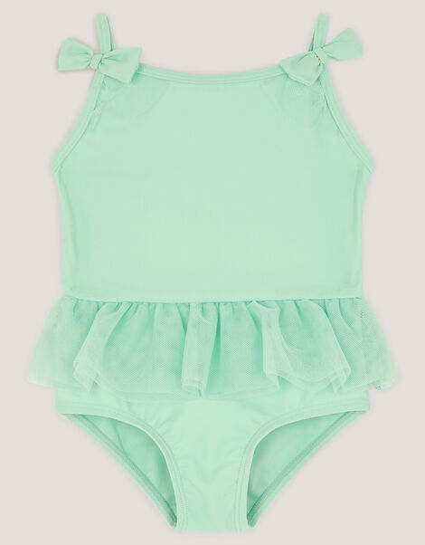 Baby Mesh Ruffle Swimsuit, Green (GREEN), large