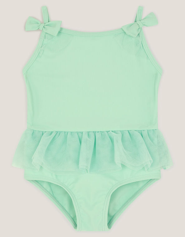 Baby Mesh Ruffle Swimsuit, Green (GREEN), large