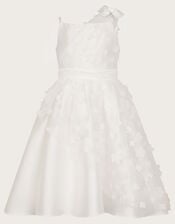 Lauren Asymmetrical Floral Dress, Ivory (IVORY), large