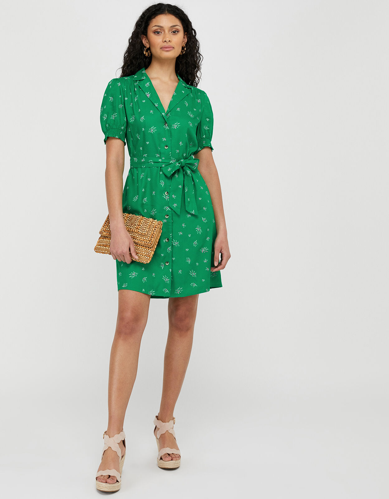 monsoon green floral dress