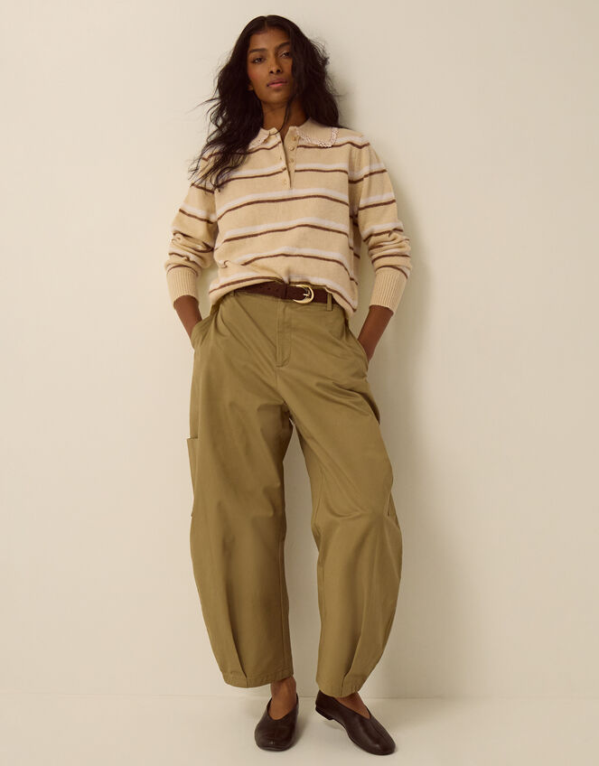 Sutton Stripe Jumper, Yellow (BUTTER YELLOW), large