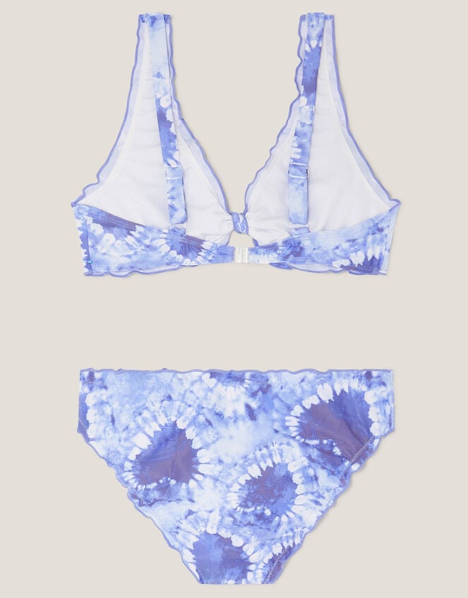 Tie Dye Heart Bikini Set, Blue (BLUE), large