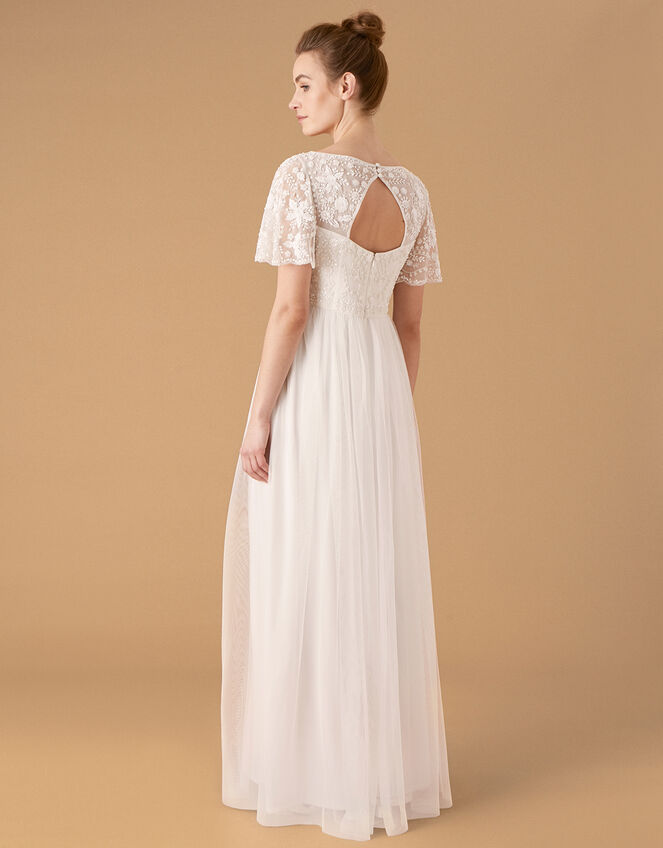 Shelly Floral Embellished Bridal Dress, Ivory (IVORY), large