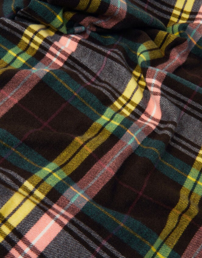 Halle Check Tassel Scarf, , large