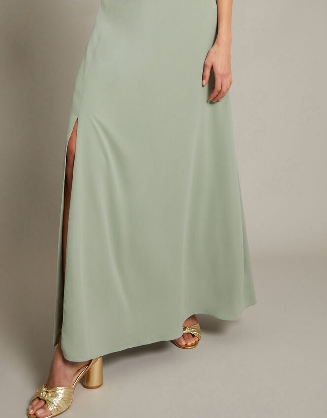 Monika Halter Chiffon Maxi Dress, Green (SAGE), large