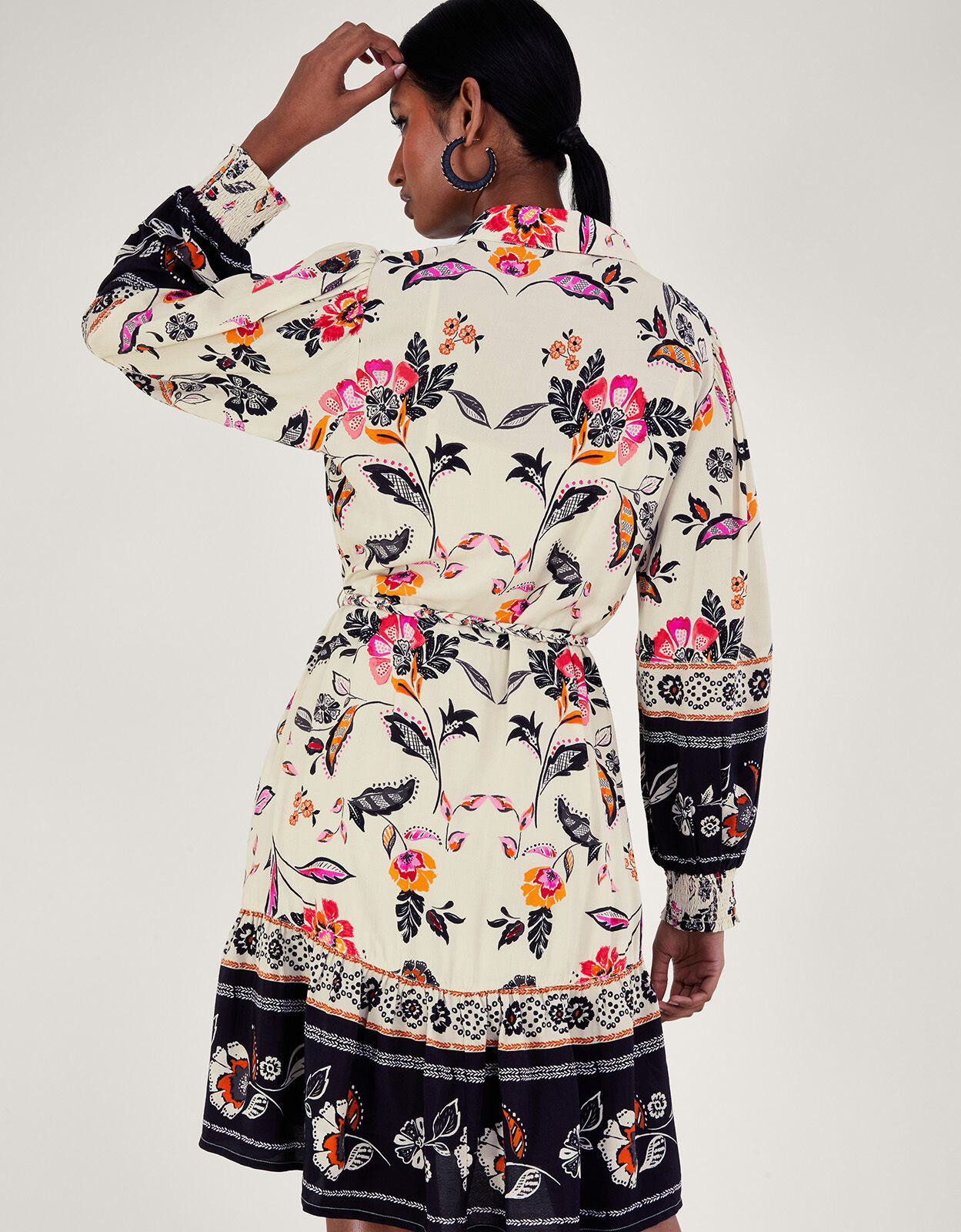 H&m floral shirt dress shop