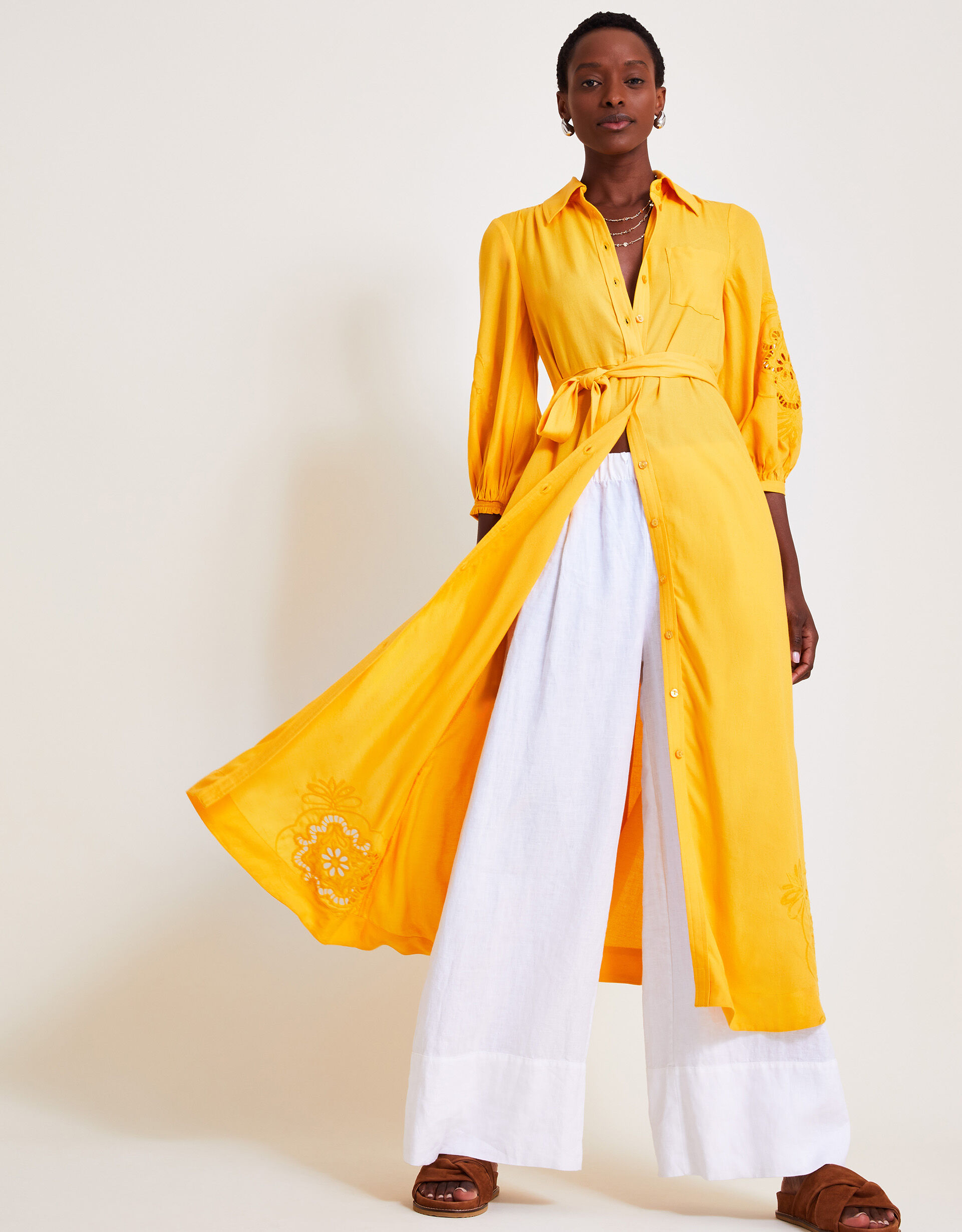 Yellow shirt dress cheap