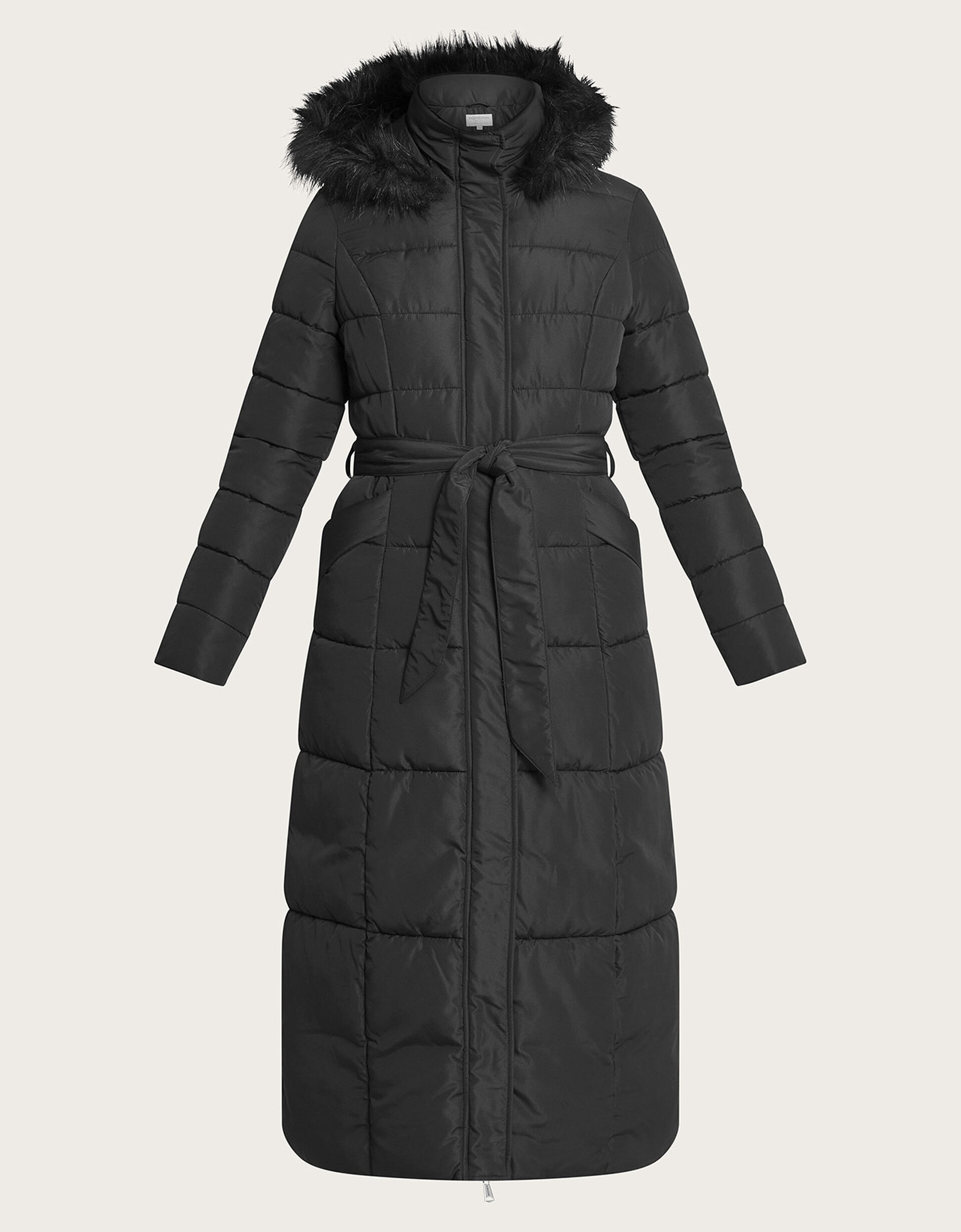 Black Padded Maxi Coat