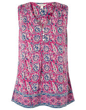 ARTISAN STUDIO Printed Tank Top, Pink (PINK), large