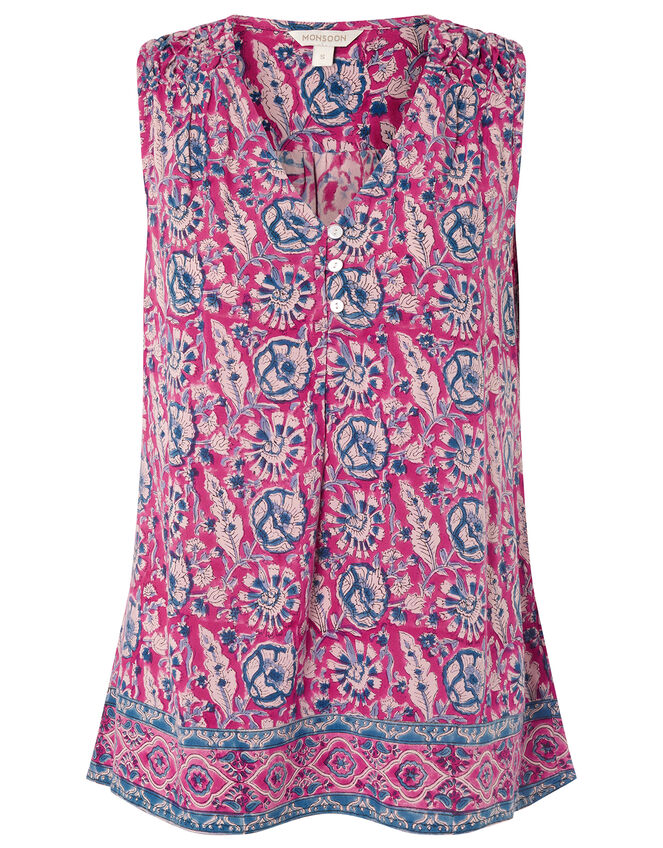 ARTISAN STUDIO Printed Tank Top, Pink (PINK), large