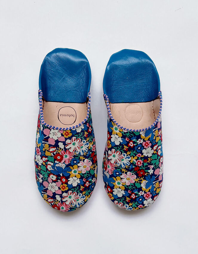 Bohemia Design Liberty Print Babouche Slippers, Blue (BLUE), large