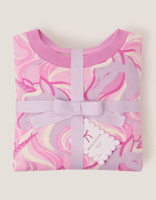 Unicorn Jersey Long Pyjama Set, Pink (PINK), large