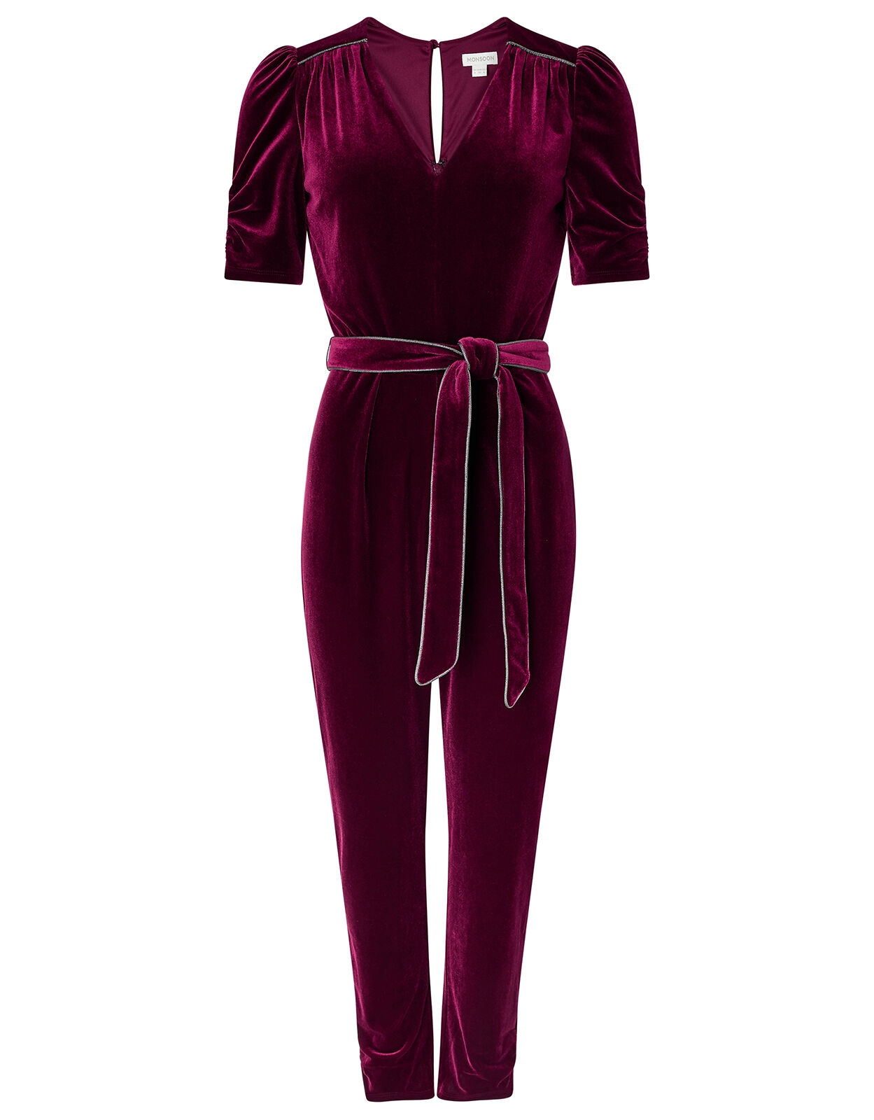 Kimberley Velvet Jumpsuit Red Jumpsuits Monsoon US