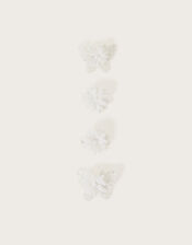 Lacey Pom-Pom Bridesmaid Clips 4 Pack, , large